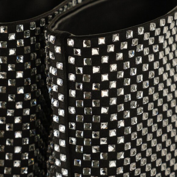 Dolce & Gabbana Lollo Knee-High Crystal-Embellished Stiletto Boots, Black, EU 36 - Picture 11 of 15